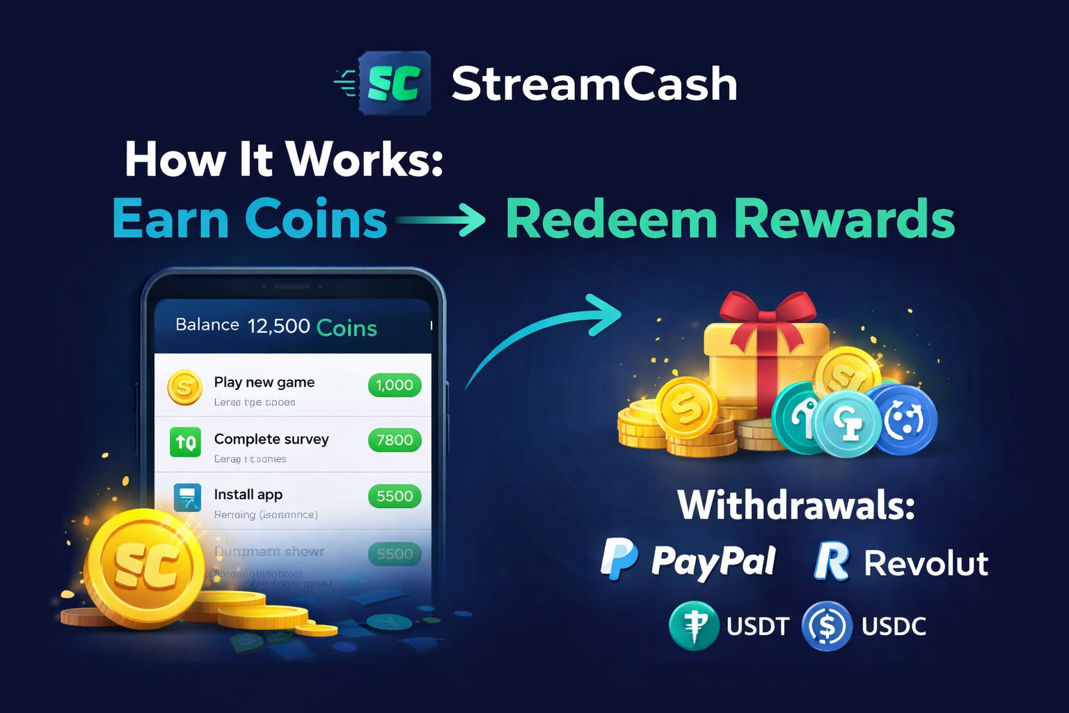 StreamCash: How It Works (Earn Coins → Redeem Rewards) | Complete Guide